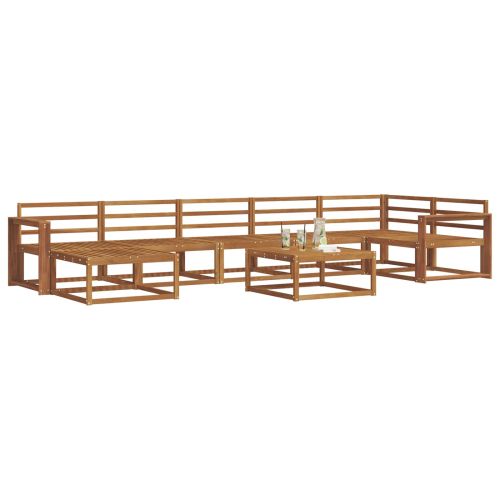 Комплект дивани за открито 8 pcs Естествен