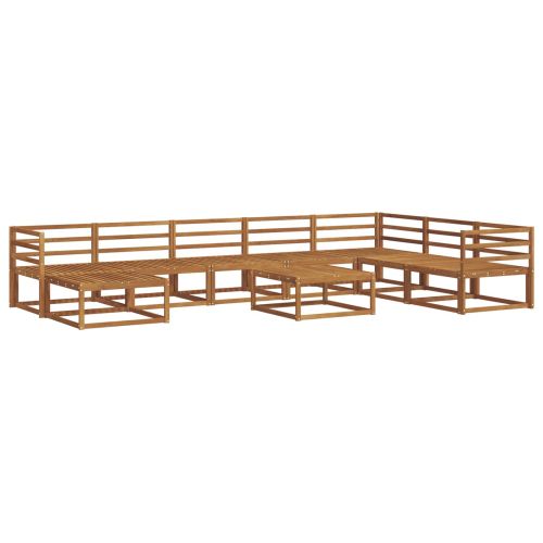 Комплект дивани за открито 9 pcs Естествен