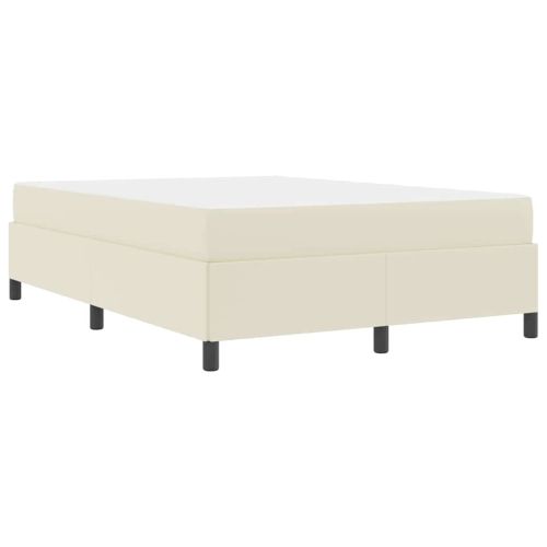Рамка за легло с матрак Крем 140 x 200 cm текстил