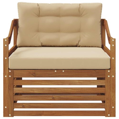 Комплект дивани за открито Солидно акациево дърво Естествен