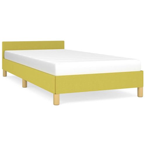 Рамка за легло без матрак, зелена, 100x200 см, плат