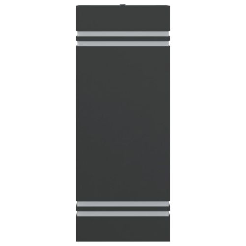 Външно стенно осветително тяло, черно, неръждаема стомана