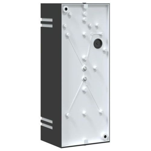 Външно стенно осветително тяло, черно, неръждаема стомана