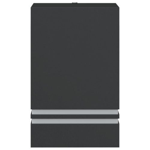 Външни стенни осветителни тела 2 бр черни неръждаема стомана