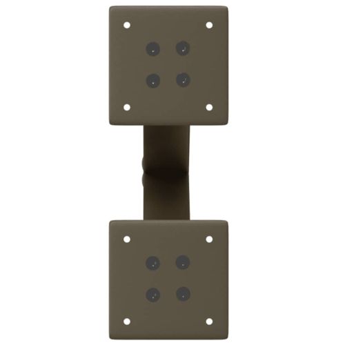 Крака за масичка за кафе, X-образни, 2 бр., естествена стомана, 38 x (42-43) см, стомана