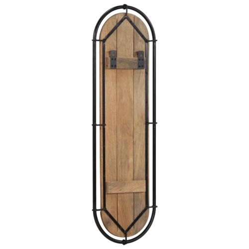 Стенни закачалки за дрехи с 4 куки 2 бр масивно дърво манго