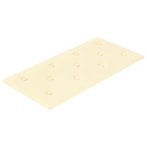 Стенно табло за легло 12 pcs Крем 60 x 30 cm Изкуствена