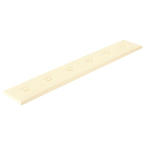 Стенно табло за легло 12 pcs Крем 90 x 15 cm Изкуствена