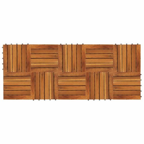 Плочка за decking 10 pcs Кафяво 30 x 30 cm Дърво от Акация