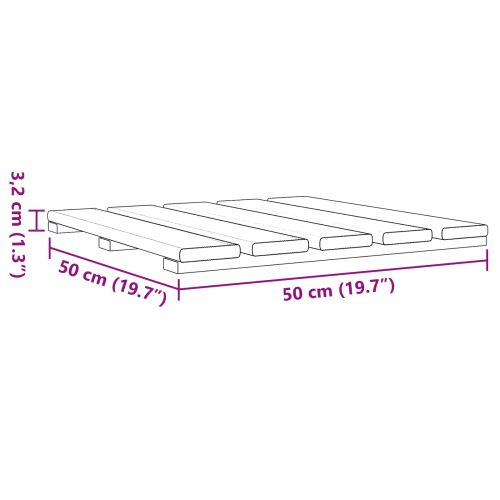 Плочка за decking 6 pcs Кафяво 50 x 50 cm