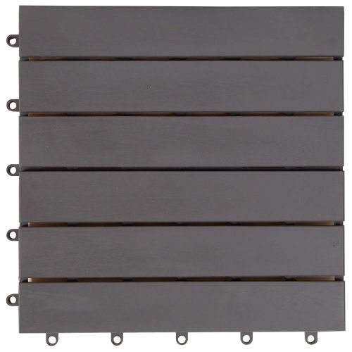 Плочка за decking 10 pcs Сив 30 x 30 cm Дърво от Акация