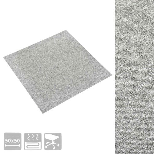 Килим 20 pcs Светлосиво 50 x 50 cm 100% Полипропилен