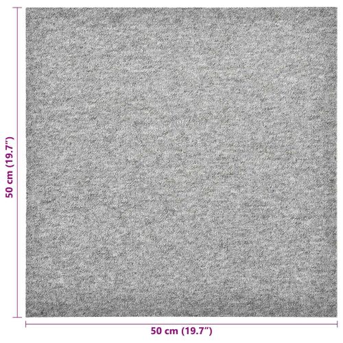 Килим 20 pcs Светлосиво 50 x 50 cm 100% Полипропилен