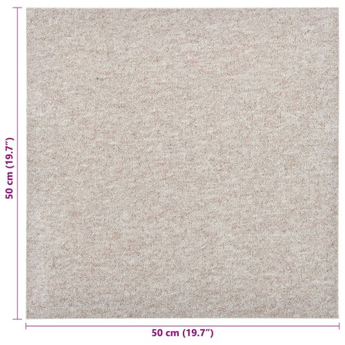 Килим 20 pcs Светло бежово 50 x 50 cm 100% Полипропилен