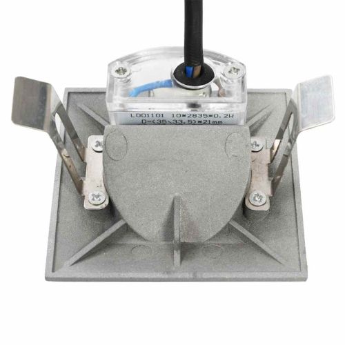 Фасадни LED аплици, 6 бр, 2 W, сребристи, квадратни