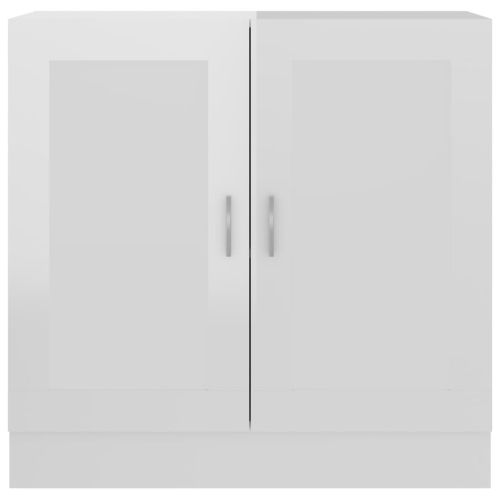 Библиотека, бял гланц, 82,5x30,5x80 см, ПДЧ