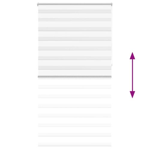 Зебра щора 120,9x230 см Ширина на плат 116,7 см бяла