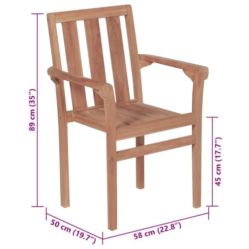 Градински столове 2 бр възглавници таупе тиково дърво масив