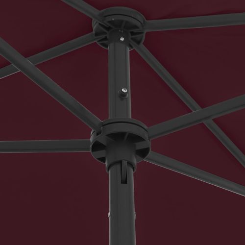 Плажен чадър, бордо червено, 180x120 см