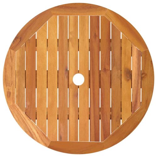 Сгъваема градинска маса, Ø60x75 см, евкалипт масив