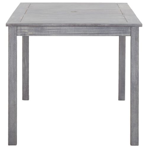 Градински трапезен комплект, 5 части, сив, акация масив