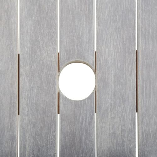 Градински трапезен комплект, 5 части, сив, акация масив