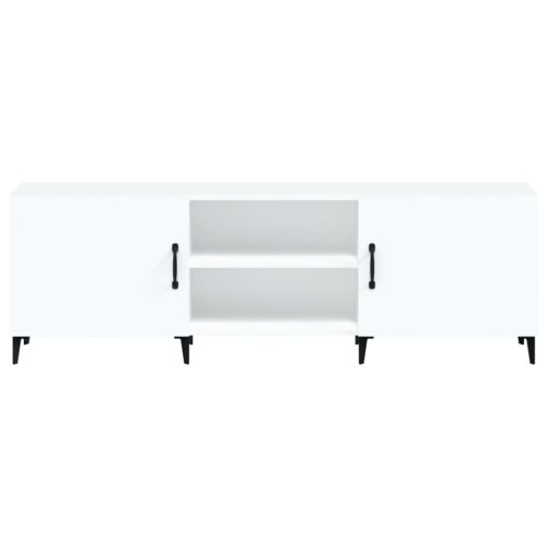 ТВ шкаф, бял, 150x30x50 см, инженерно дърво