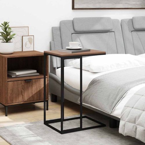 Странична маса, черна, 40x30x59 см, инженерна дървесина