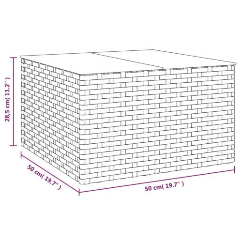 Градински лаундж комплект с възглавници 2 части черен полиратан