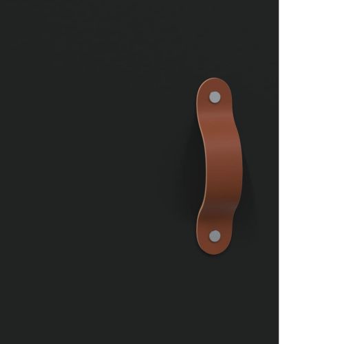 Сайдборд, черен, 69,5x34x90 см, инженерно дърво