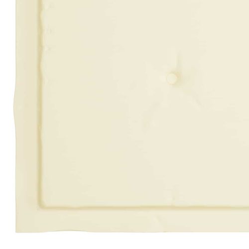 Сгъваем трапезен комплект с възглавници, 3 части, тик масив