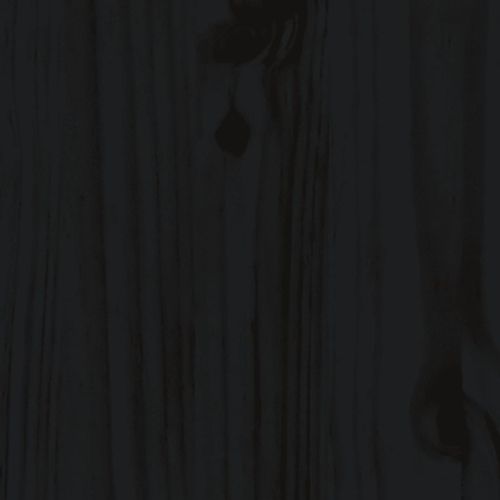 Разтегателна дневно легло черно 2x(90x200)см борово дърво масив