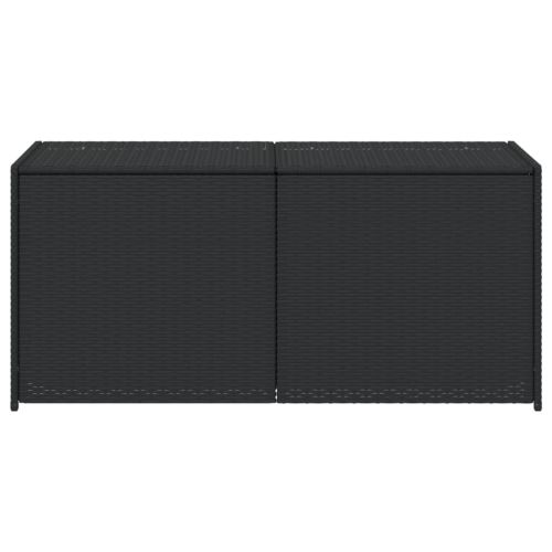 Градински сандък за съхранение, черен, 283 л, полиратан