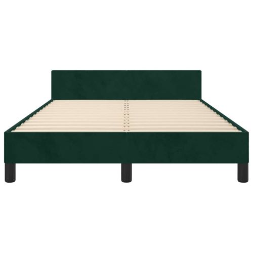 Рамка за легло без матрак, тъмнозелена, 120x190 см, кадифе
