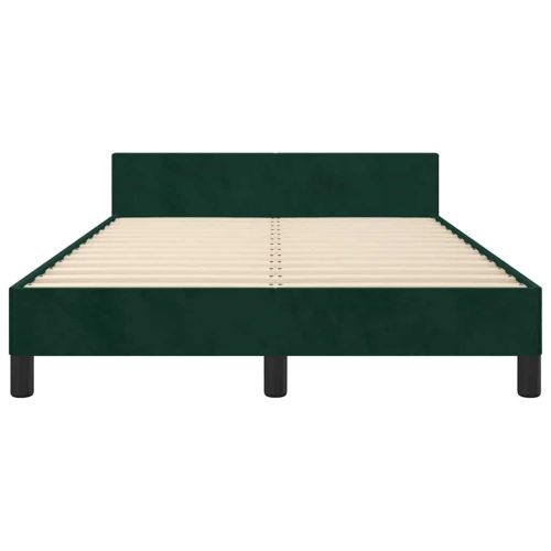 Рамка за легло без матрак, тъмнозелена, 120x190 см, кадифе