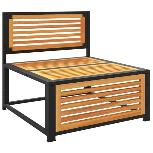 Градинско кресло без подлакътници, с възглавници, акация масив