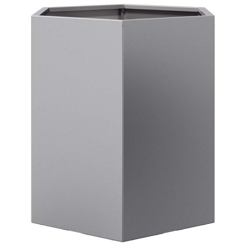 Градинска кашпа, шестоъгълна, 46x40x45 см, поцинкована стомана