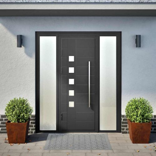 Градински саксии 2 бр. 40x40x40 см Изветряла стомана