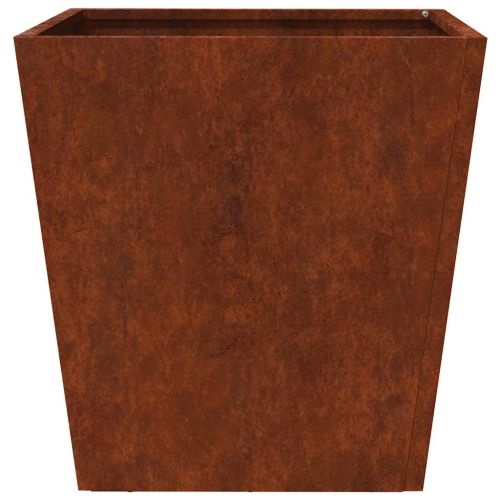 Градински саксии 2 бр. 40x40x40 см Изветряла стомана