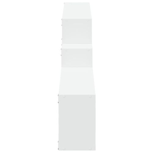 Стенен шкаф, 158x18x53 см, бял, инженерно дърво