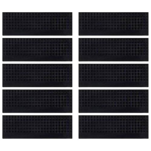 Постелки за стъпала 10 бр 25x75 см гума