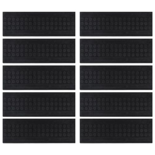 Постелки за стъпала 10 бр 25x75 см гума