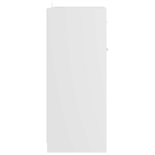 Шкаф за баня, бял, 60x33x80 см, инженерно дърво