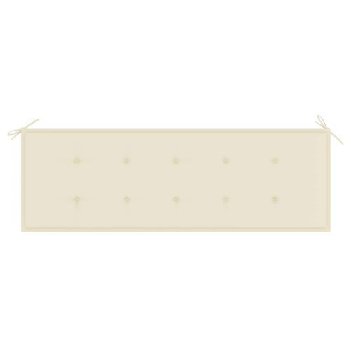 3-местна градинска пейка с възглавница, 150 cм, евкалипт масив