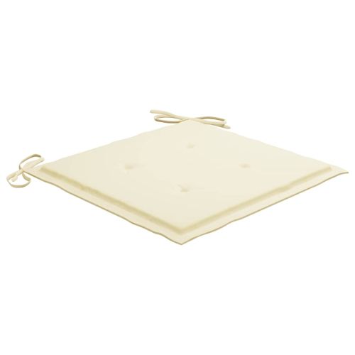 Сгъваеми градински столове, 2 бр, с възглавници, акация масив