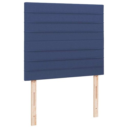 Боксспринг легло с матрак и LED, синьо, 120x190 см, текстил