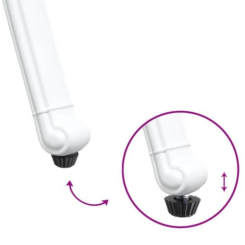 Комплект за хранене в градината 5 pcs Бяло Алуминий