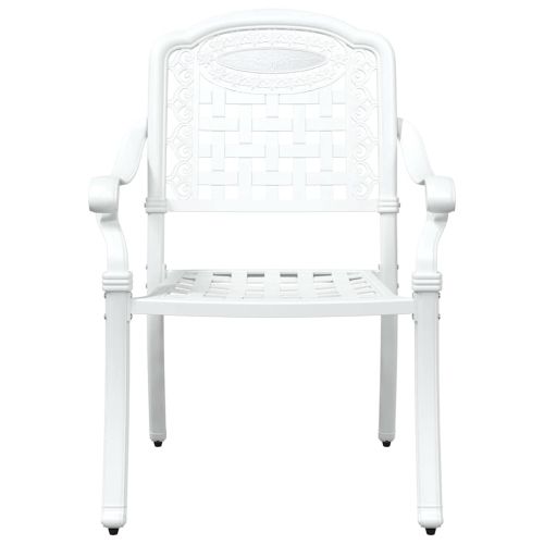 Комплект за хранене в градината 7 pcs Бяло Алуминий