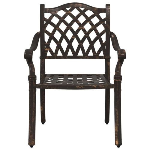 Комплект за хранене в градината 5 pcs Бронзов Алуминий