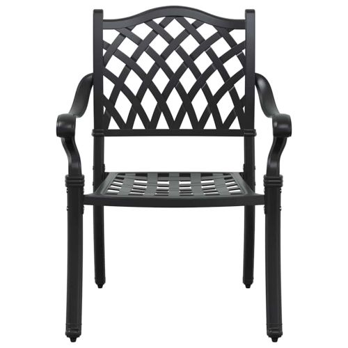 Комплект за хранене в градината 7 pcs Черно Алуминий